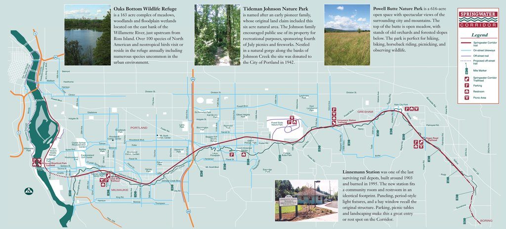 springwater corridor map, portland neighborhood guide, sellwood - moreland neighborhood