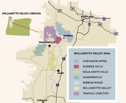 wine growing areas map | Portland Creative Realtors